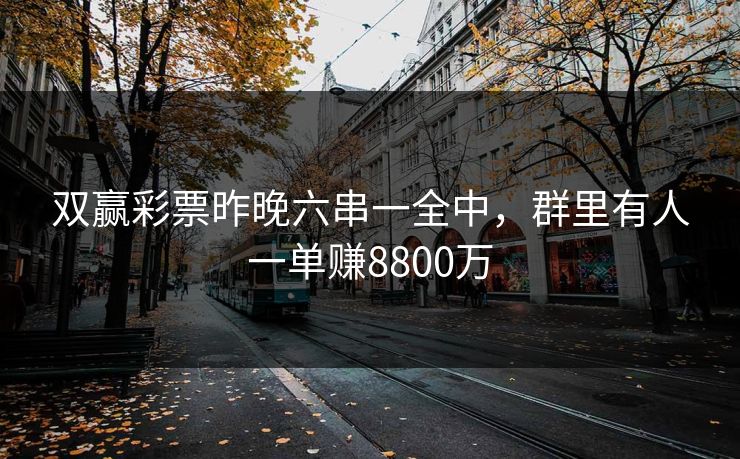 双赢彩票昨晚六串一全中，群里有人一单赚8800万